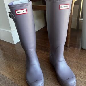 Hunter Purple Waterproof Boots